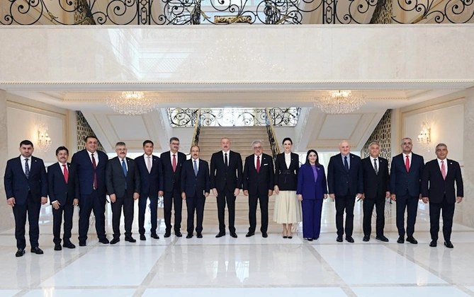 Prezident Türkiyə parlamentinin nümayəndə heyətini qəbul etdi —YENİLƏNDİ (FOTO)