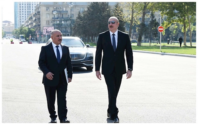 Prezident yeni avtomobil yolunun açılışında — YENİLƏNDİ (FOTOLAR) Prezident yeni avtomobil yolunun açılışında — YENİLƏNDİ (FOTOLAR)