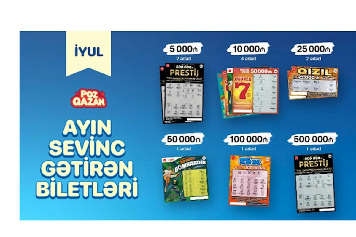 “Poz-Qazan” oyunlarında iyulda 11 böyük uduş qazanılıb