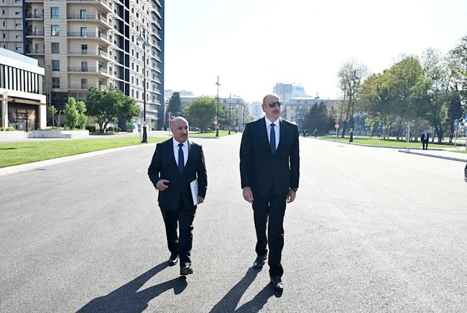 Prezident yeni avtomobil yolunun açılışında — YENİLƏNDİ (FOTOLAR) Prezident yeni avtomobil yolunun açılışında — YENİLƏNDİ (FOTOLAR)