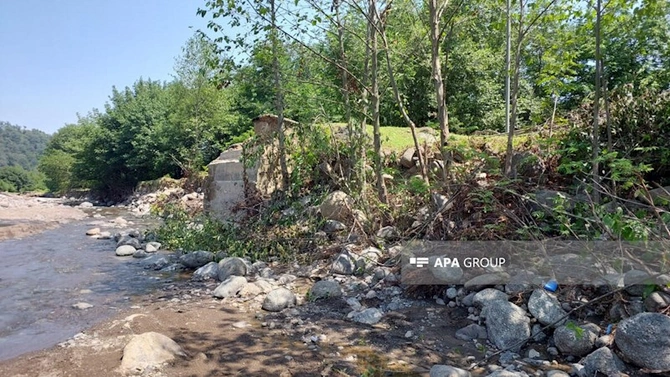 Lənkəranda sel körpünü apardı — FOTOLAR