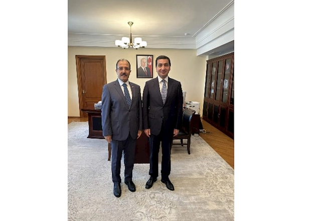 Türkiyə səfiri Hikmət Hacıyevlə görüşdü — FOTO