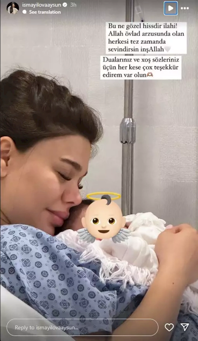 Ana olan Aysundan ilk paylaşım — FOTO