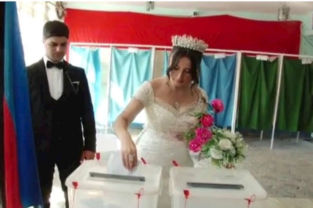 Tovuzda da bəylə gəlin səs verib — FOTO
