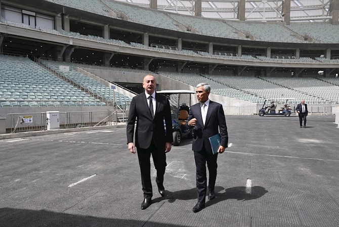 İlham Əliyev Bakı Olimpiya Stadionunda — FOTOLAR İlham Əliyev Bakı Olimpiya Stadionunda — FOTOLAR