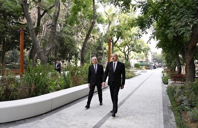 Prezident “Xəqani” bağında — YENİLƏNDİ (FOTOLAR)