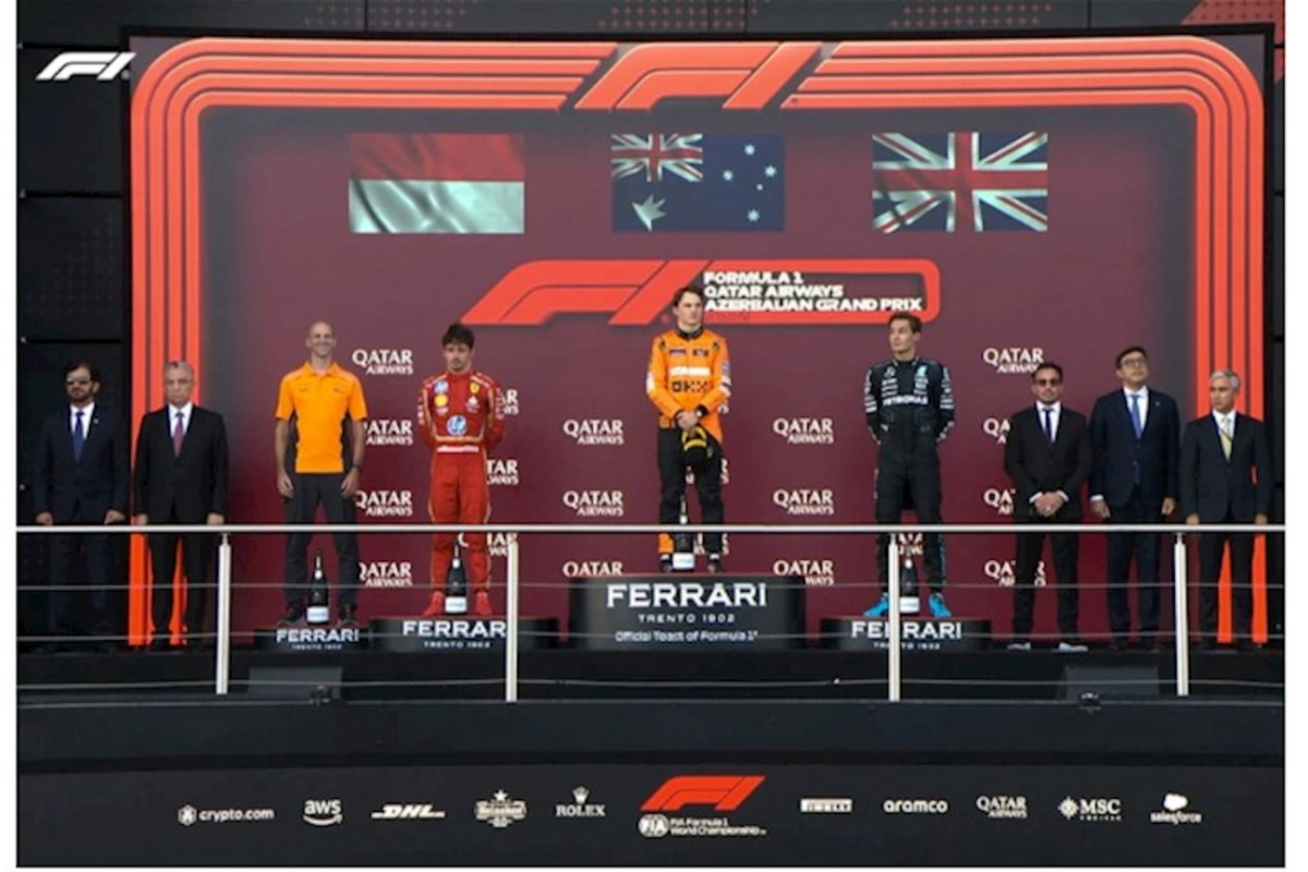 Formula 1: Azərbaycan Qran-Prisinin qalibləri mükafatlandırılıblar