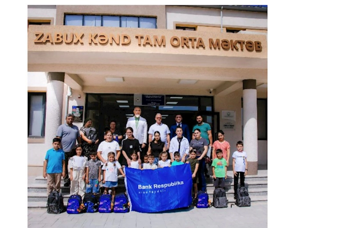 Bank Respublika Laçının Zabux kəndində məktəbliləri sevindirdi — FOTOLAR