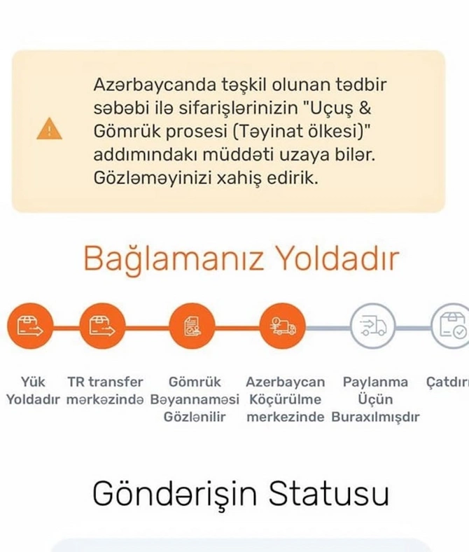 Trendyoldan gələn xəbərdarlıq mesajı çaşqınlıq yaratdı — FOTO Trendyoldan gələn xəbərdarlıq mesajı çaşqınlıq yaratdı — FOTO