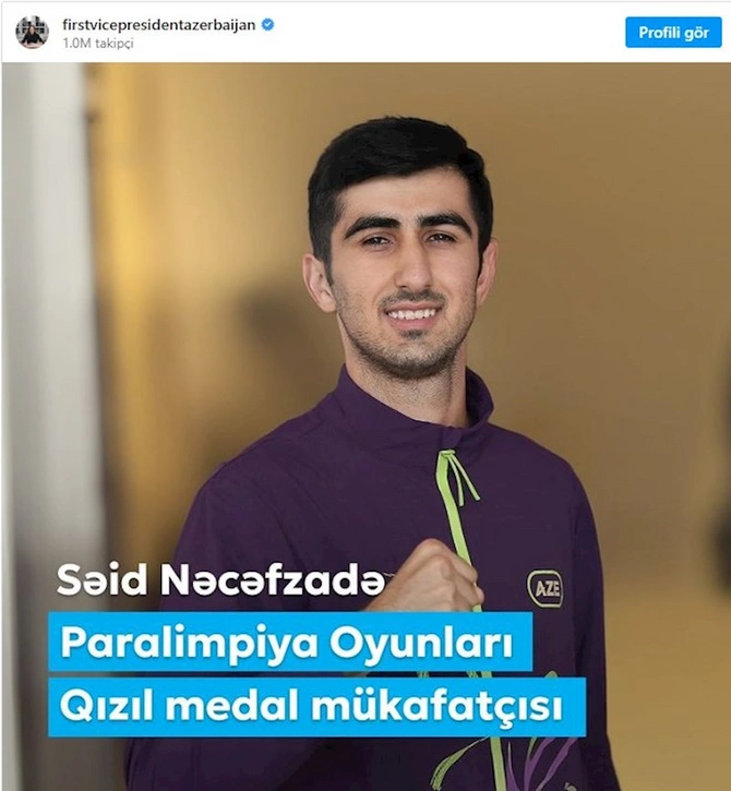 Mehriban Əliyeva Səid Nəcəfzadəni TƏBRİK ETDİ — FOTO