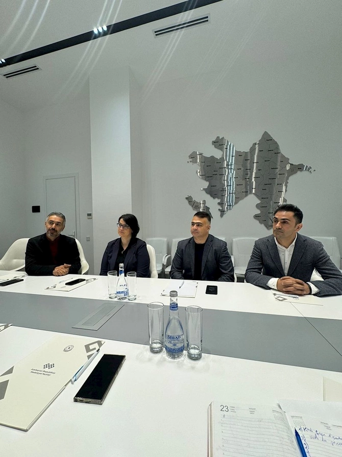 Mədəniyyət Nazirliyində türkiyəli kino təhsili mütəxəssisləri ilə görüş keçirilib — FOTOLAR