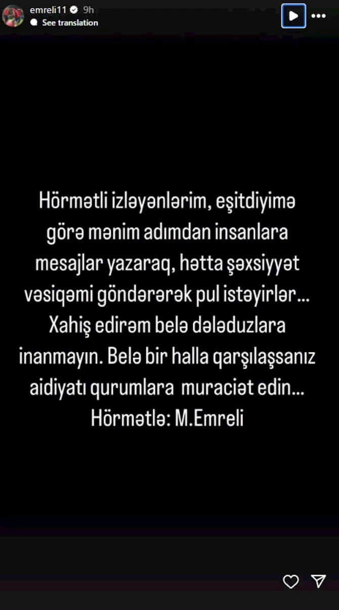 Mahir Emrelinin adından dələduzluq — FOTO Mahir Emrelinin adından dələduzluq — FOTO