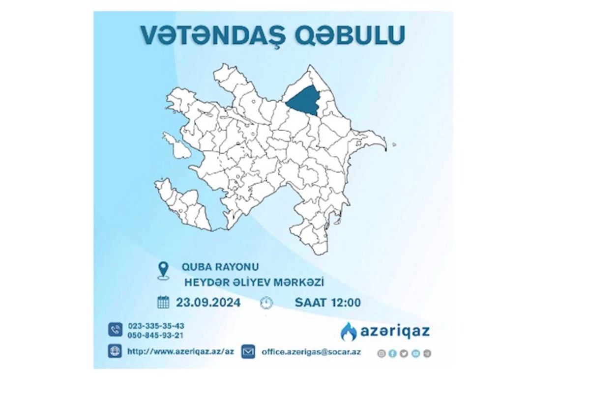 SOCAR-ın Azəriqaz İB rəhbərliyinin növbəti vətəndaş qəbulu keçiriləcək