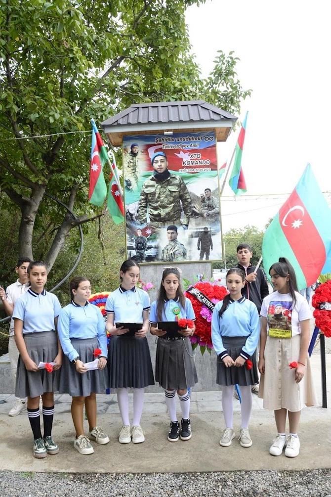Antiterror tədbirləri zamanı şəhid olan Amil Tanrıverdiyevin anım mərasimi keçirilib — FOTOLAR