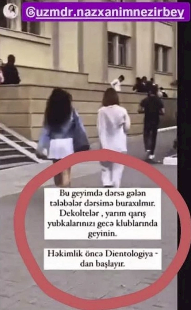 “Bu yubkanızı gecə klubuna geyinin” — Müəllim paylaşımına görə tənqid olundu (FOTO)