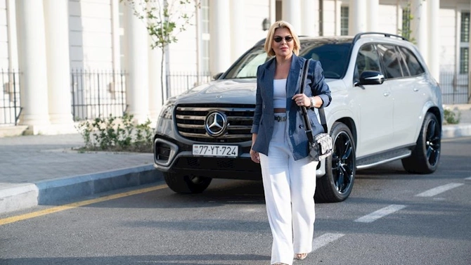 Məşhur iş xanımının iştirakı ilə yeni “Mercedes-Benz GLS” modelinin FOTOSESSİYASI