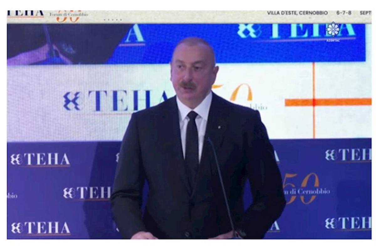 İlham Əliyev Beynəlxalq Çernobbio Forumunda çıxış edib — VİDEO