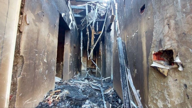 Bakıda dördotaqlı ev tamamilə yandı — VİDEO/ FOTO