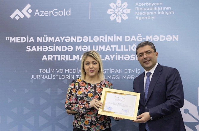 “Media nümayəndələrinin dağ-mədən sahəsində məlumatlılığının artırılması” layihəsində iştirak etmiş jurnalistlərlə görüş — FOTOLAR