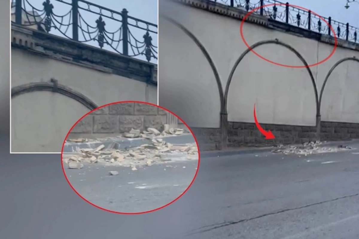 Babək prospektində təhlükəli vəziyyət — VİDEO
