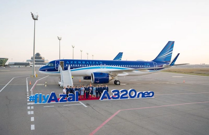AZAL-ın ikinci yeni “Airbus A320neo” Bakıya gətirildi — FOTOLAR