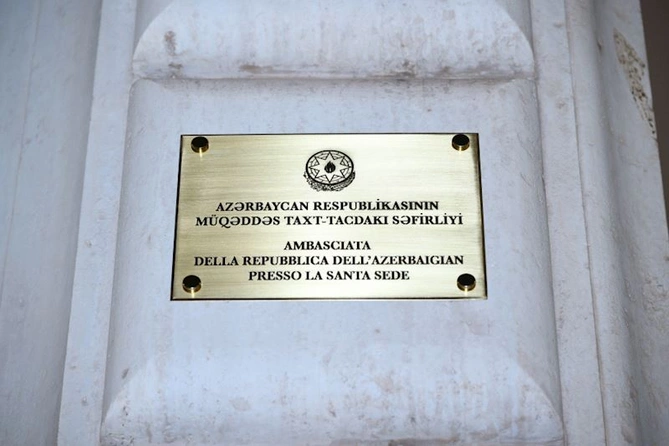 Azərbaycanın Müqəddəs Taxt-Tacdakı səfirliyinin inzibati ofisi açıldı — FOTOLAR