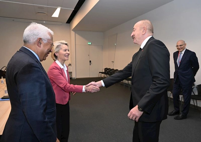 Azərbaycan Prezidenti Antonio Koşta və Ursula Fon der Lyayen ilə görüşüb — FOTOLAR (YENİLƏNİB)