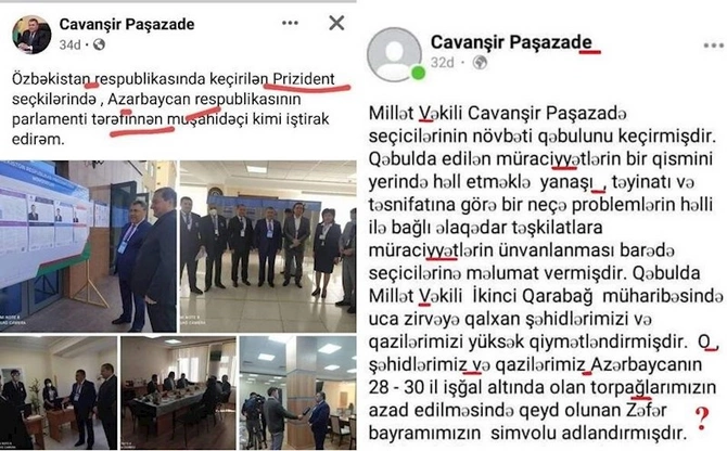 Seçicilər adından özünə təşəkkürnamə yazan deputat — Cavanşir Paşazadə “Facebook”da özünü necə “reklam edir”? (FOTOLAR) Seçicilər adından özünə təşəkkürnamə yazan deputat — Cavanşir Paşazadə “Facebook”da özünü necə “reklam edir”? (FOTOLAR)