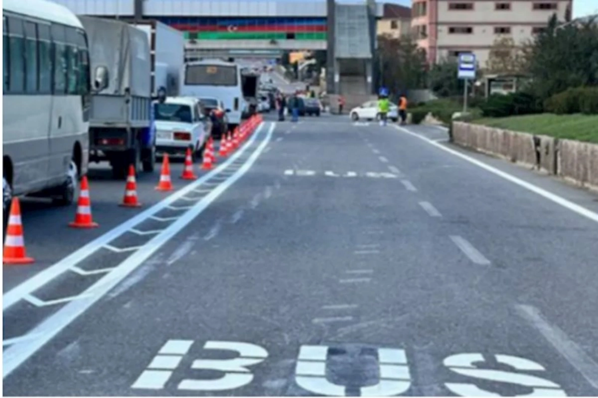 Bu avtobuslar üçün xüsusi hərəkət zolağı yaradıldı