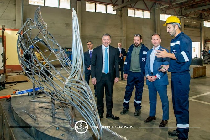 Polad incəsənətə çevriləndə “Baku Steel Art” 2-ci Beynəlxalq Metal Simpoziumu öz işinə başlayıb — FOTOLAR