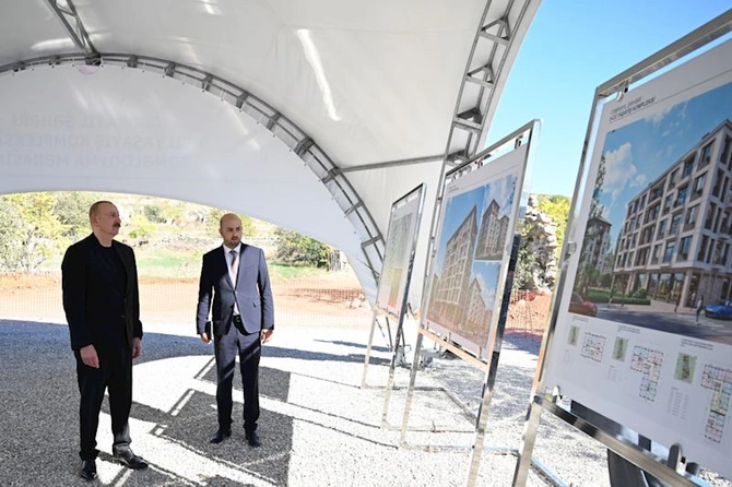 Cəbrayıl şəhərində ikinci və üçüncü yaşayış komplekslərinin təməli qoyuldu — FOTOLAR Cəbrayıl şəhərində ikinci və üçüncü yaşayış komplekslərinin təməli qoyuldu — FOTOLAR
