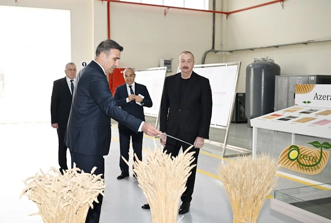 Sabirabad Sənaye Məhəlləsində toxum istehsalı müəssisəsinin fəaliyyəti ilə tanışlıq — FOTOLAR