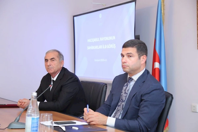 KOBİA rəhbəri Hacıqabulda sahibkarlarla görüşdü — FOTOLAR KOBİA rəhbəri Hacıqabulda sahibkarlarla görüşdü — FOTOLAR