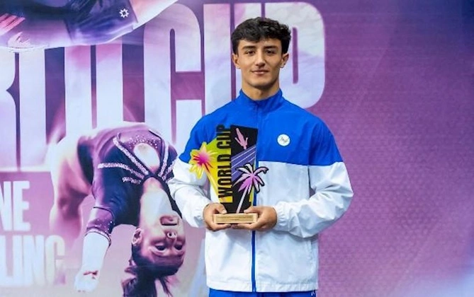 Azərbaycan gimnastı dünya kuboku seriyalarının qalibi oldu — FOTO