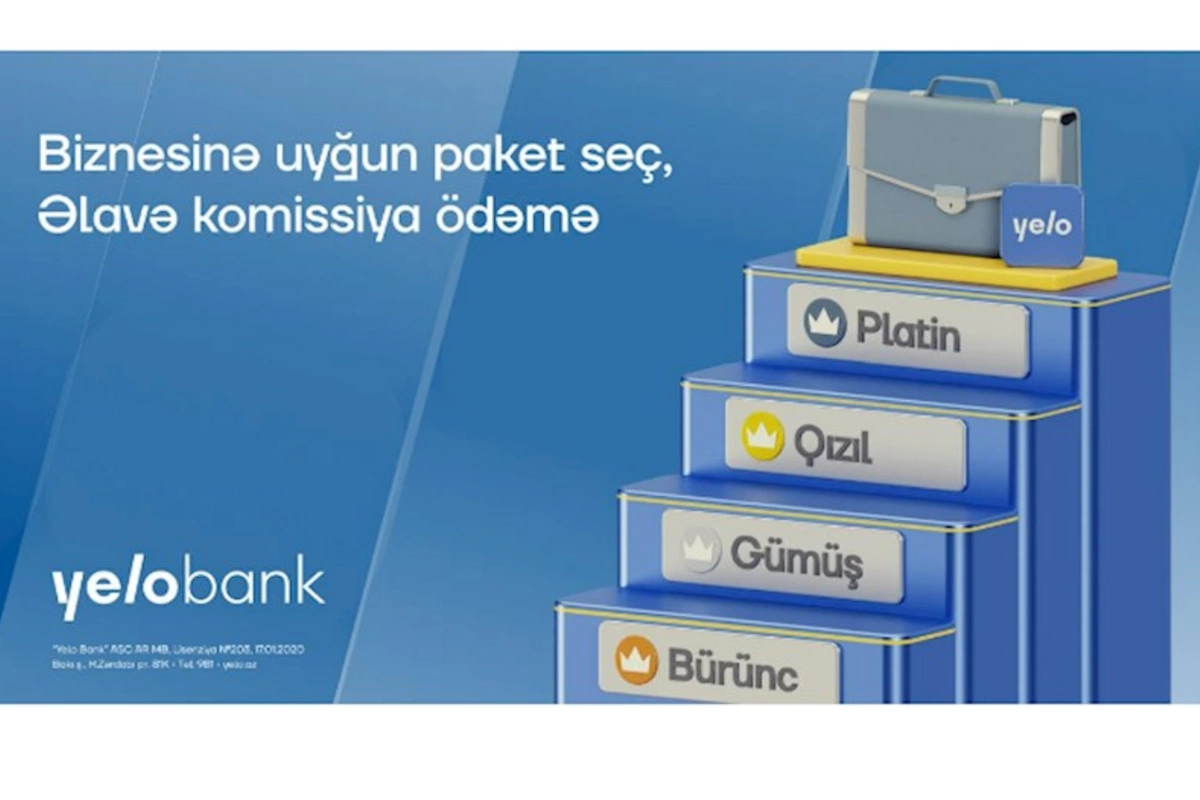 Yelo Bank bizneslərin ehtiyacına uyğun tarif paketləri təqdim edir