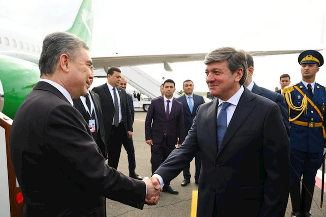 Qurbanqulu Berdiməhəmmədov Azərbaycana səfərə gəlib — FOTOLAR Qurbanqulu Berdiməhəmmədov Azərbaycana səfərə gəlib — FOTOLAR