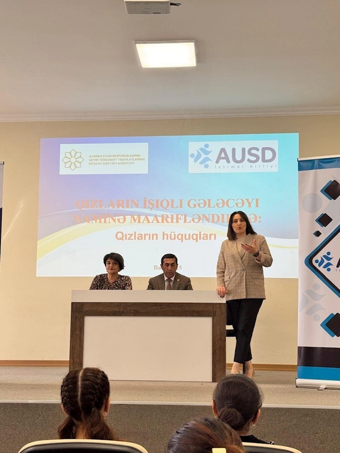 “Qızların işıqlı gələcəyi naminə maarifləndirmə” layihəsi çərçivəsində Lənkəranda tədbir keçirildi — FOTOLAR “Qızların işıqlı gələcəyi naminə maarifləndirmə” layihəsi çərçivəsində Lənkəranda tədbir keçirildi — FOTOLAR
