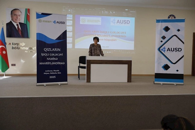 “Qızların işıqlı gələcəyi naminə maarifləndirmə” layihəsi çərçivəsində Lənkəranda tədbir keçirildi — FOTOLAR “Qızların işıqlı gələcəyi naminə maarifləndirmə” layihəsi çərçivəsində Lənkəranda tədbir keçirildi — FOTOLAR