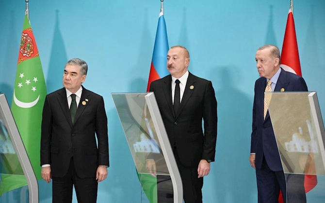 Türkmənistan tərəfindən Füzulidə tikiləcək məscidin onlayn formatda təməli qoyuldu — FOTOLAR