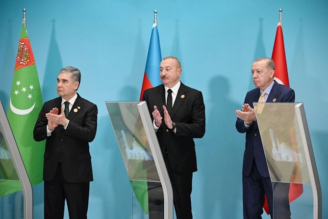 Türkmənistan tərəfindən Füzulidə tikiləcək məscidin onlayn formatda təməli qoyuldu — FOTOLAR