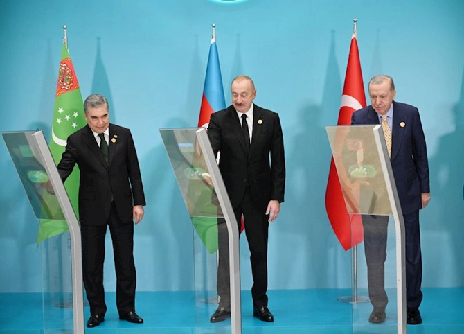 Türkmənistan tərəfindən Füzulidə tikiləcək məscidin onlayn formatda təməli qoyuldu — FOTOLAR