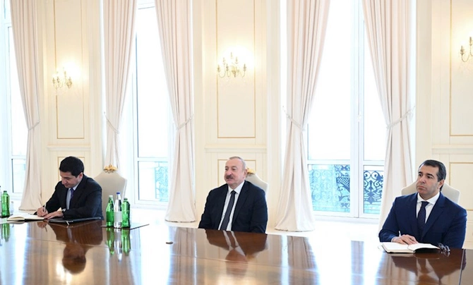 Prezident qəbul keçirdi — FOTOLAR