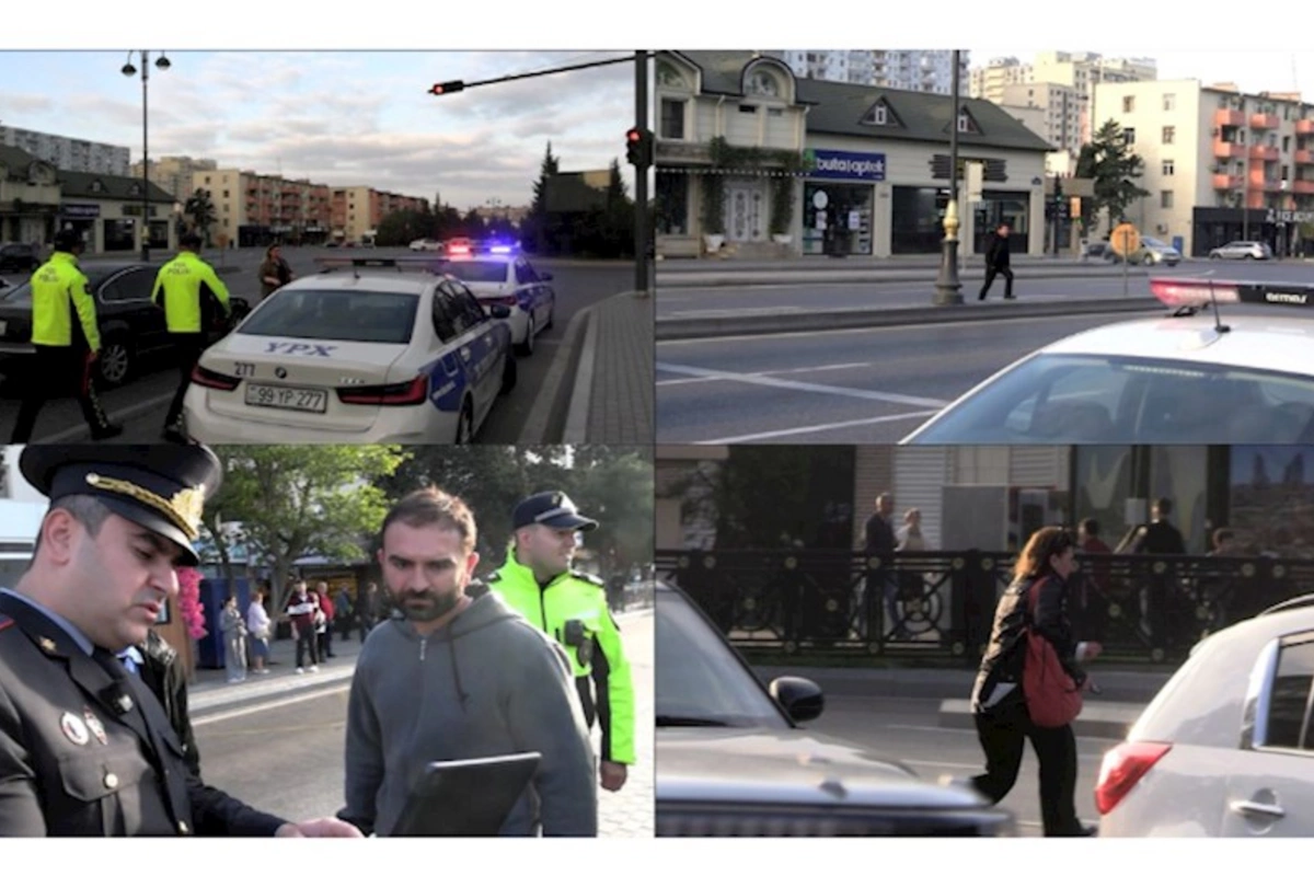 Bakıda piyadalar üçün dərs: Polis ölüm anlarını göstərdi — FOTOLAR