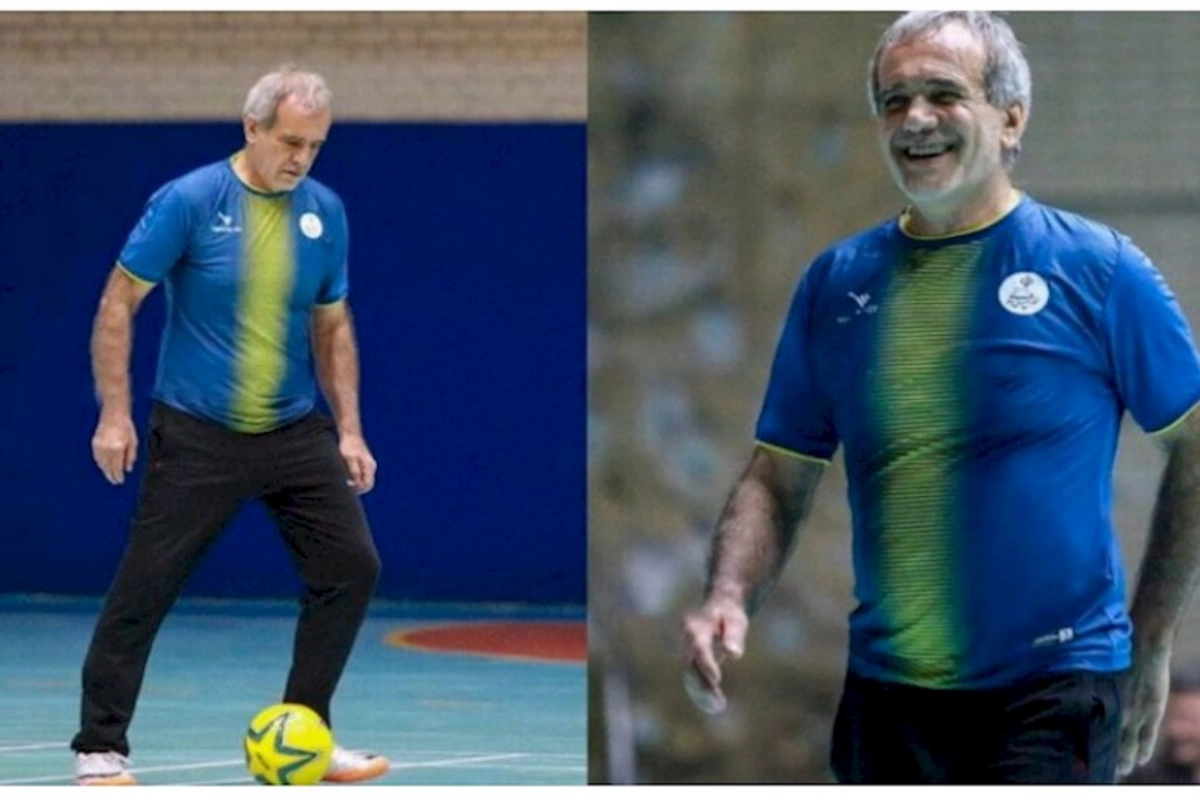 Pezeşkian futbol oynadı