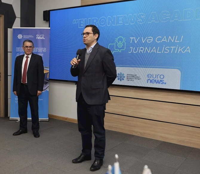 “Euronews Academy” “TV və canlı jurnalistika (“live journalism”)” mövzusunda təlim proqramına başlayıb — FOTOLAR