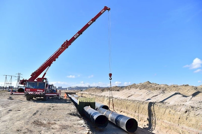Zığ-Hövsan kanalizasiya kollektoru tikilir — FOTOLAR Zığ-Hövsan kanalizasiya kollektoru tikilir — FOTOLAR