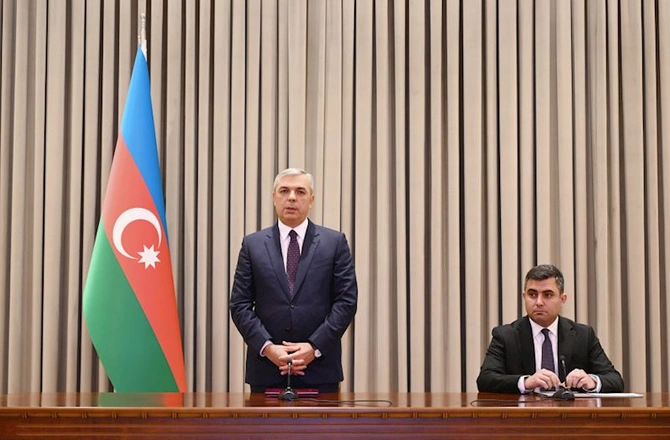 Samir Nuriyev Prezidentin səlahiyyətli nümayəndəsini ictimaiyyətə təqdim etdi — FOTOLAR Samir Nuriyev Prezidentin səlahiyyətli nümayəndəsini ictimaiyyətə təqdim etdi — FOTOLAR