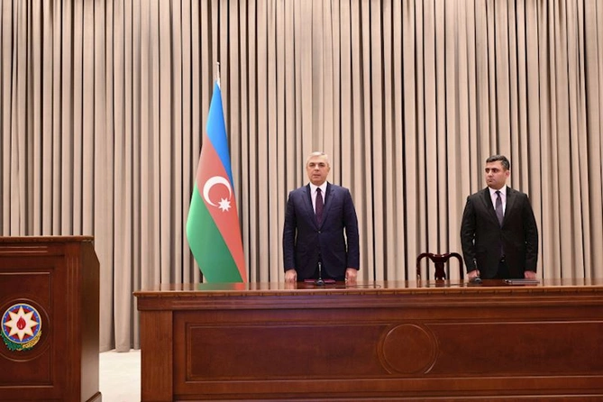 Samir Nuriyev Prezidentin səlahiyyətli nümayəndəsini ictimaiyyətə təqdim etdi — FOTOLAR Samir Nuriyev Prezidentin səlahiyyətli nümayəndəsini ictimaiyyətə təqdim etdi — FOTOLAR