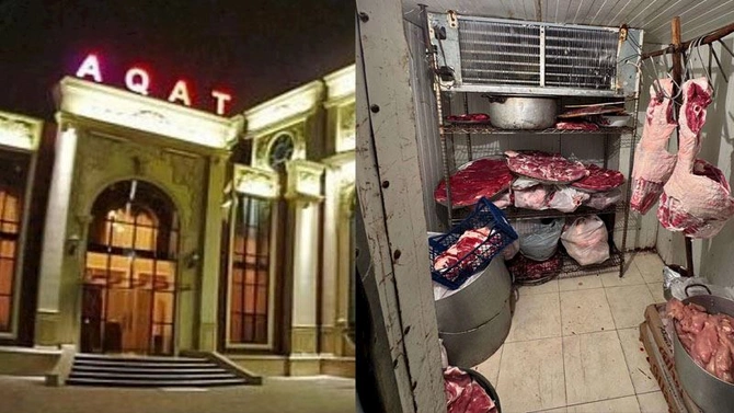 “Aqat”da insanlara camış əti verilirmiş — FOTOLAR