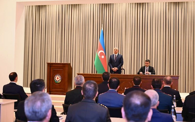 Samir Nuriyev Prezidentin səlahiyyətli nümayəndəsini ictimaiyyətə təqdim etdi — FOTOLAR Samir Nuriyev Prezidentin səlahiyyətli nümayəndəsini ictimaiyyətə təqdim etdi — FOTOLAR
